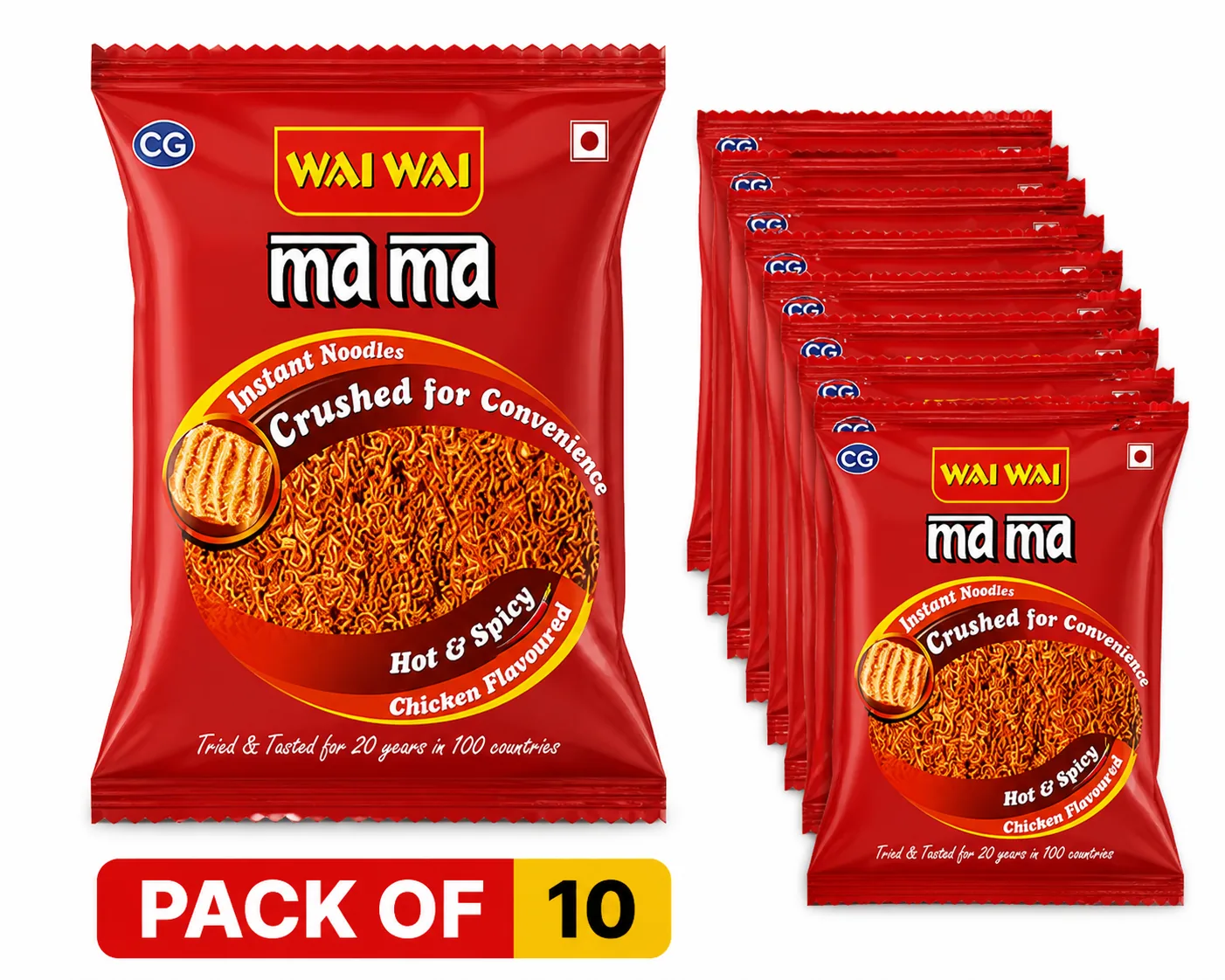 Wai Wai Noodles Mama Bhujiya 10 x 15 g