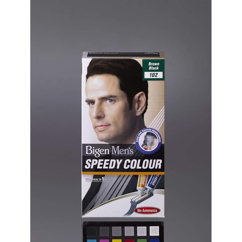 Bigen Men Speedy Tinta capilar preto acastanhado BMS102 80 g