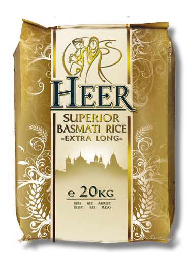 HEER LONG GRAIN BASMATI RICE  20KG