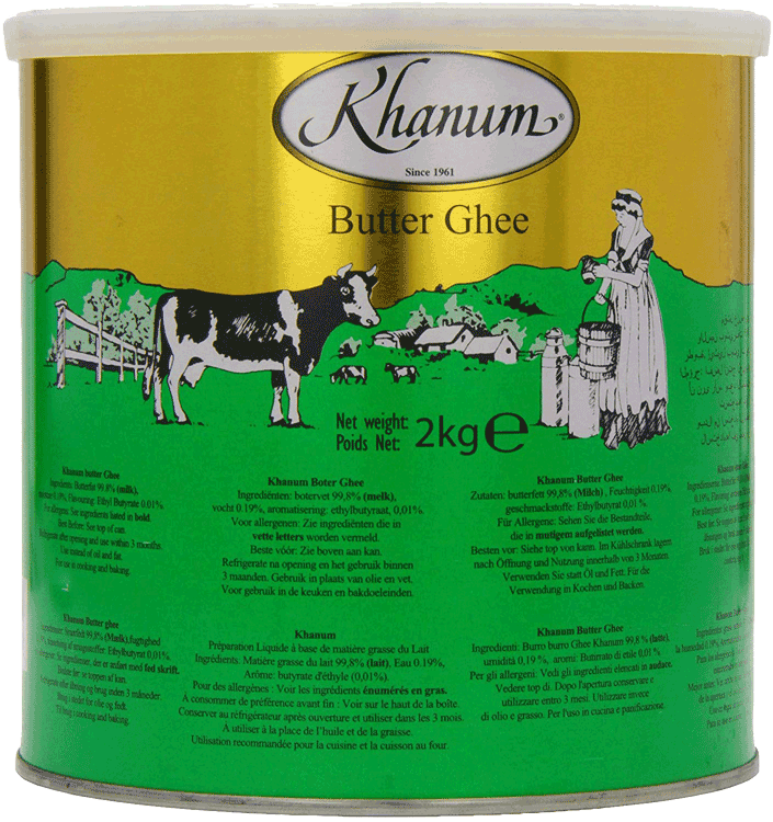 KHANUM BUTTER GHEE (TINS)   2 KG