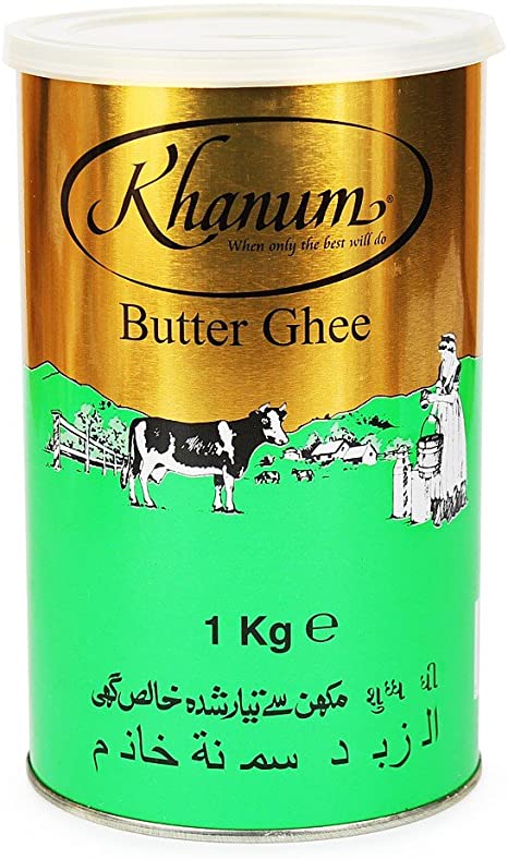 Khanum Ghee au beurre en boîte 1 kg – Beurre clarifié