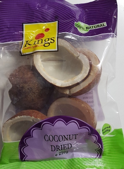 KINGS DRIED COCONUT HALF   250G