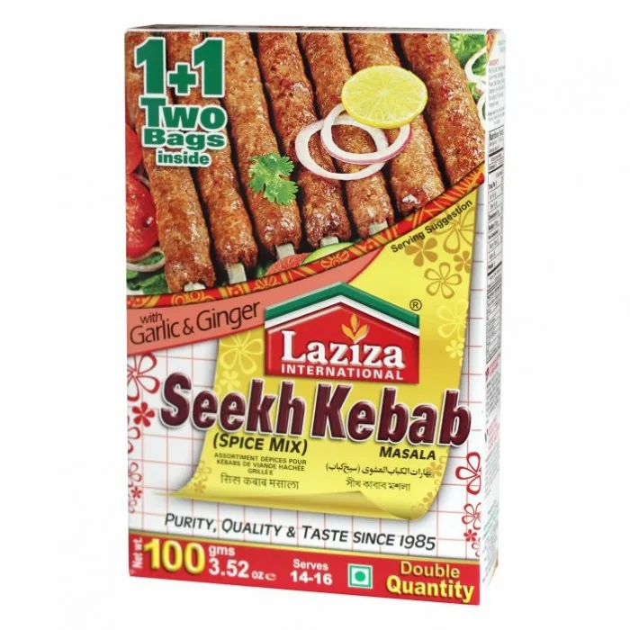 Laziza Seekh Kebab Masala 100 g – Especias para kebab en brocheta