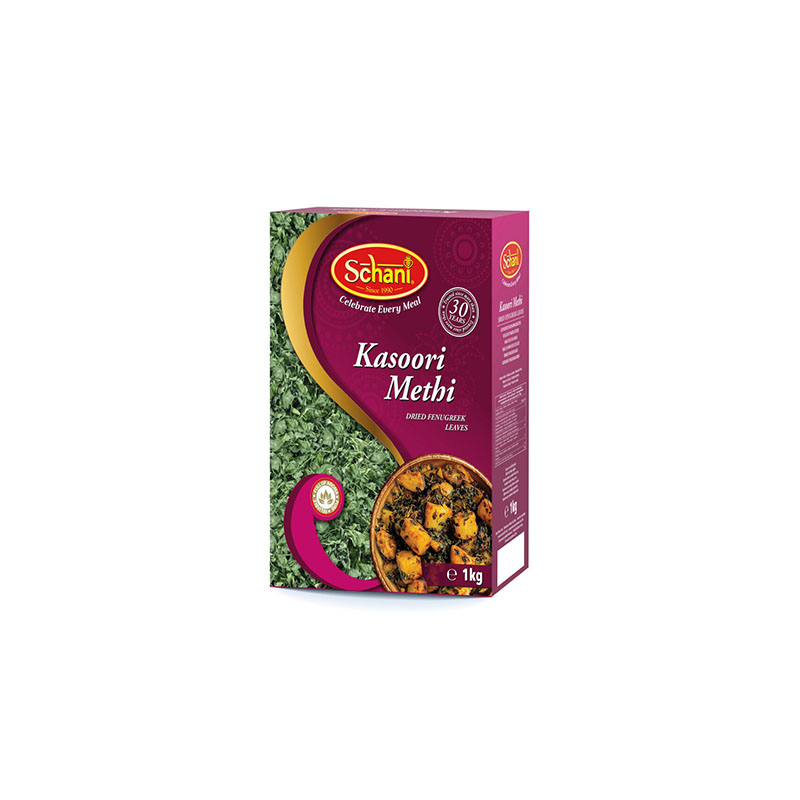Schani Kasuri Methi 1 kg – Folhas secas de feno-grego