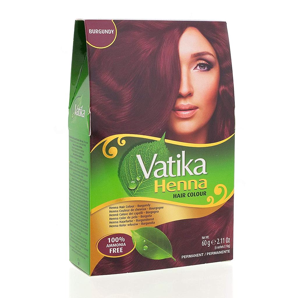 Vatika Tinte capilar de henna borgoña 60 g