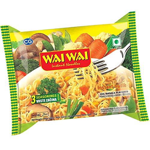 WAI WAI INSTANT NOODLES - VEG   75G