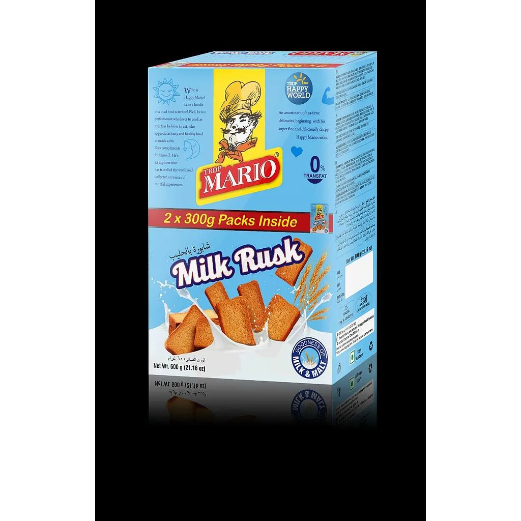 Mario Premium Milk Rusk 600 g – Tostadas dulces de leche