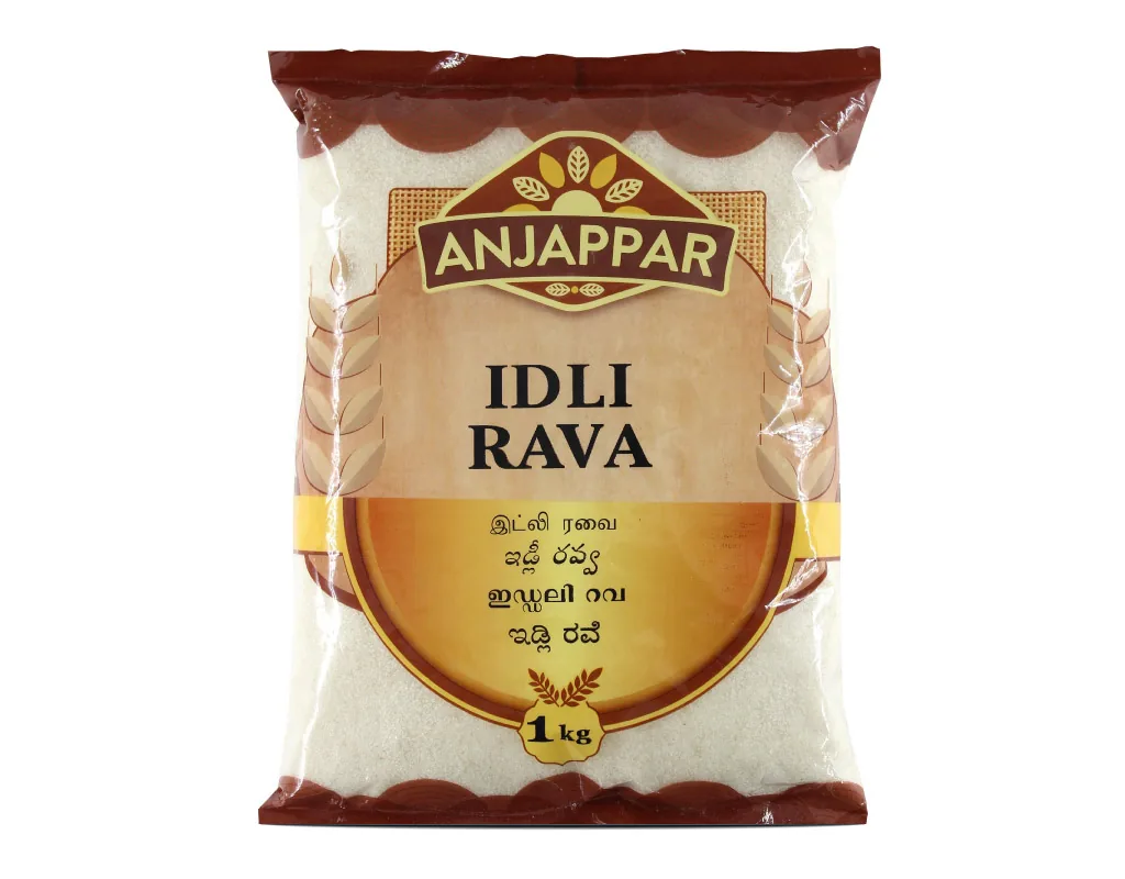 Anjappar Idli Rava 1 kg – Sémola de arroz para idli