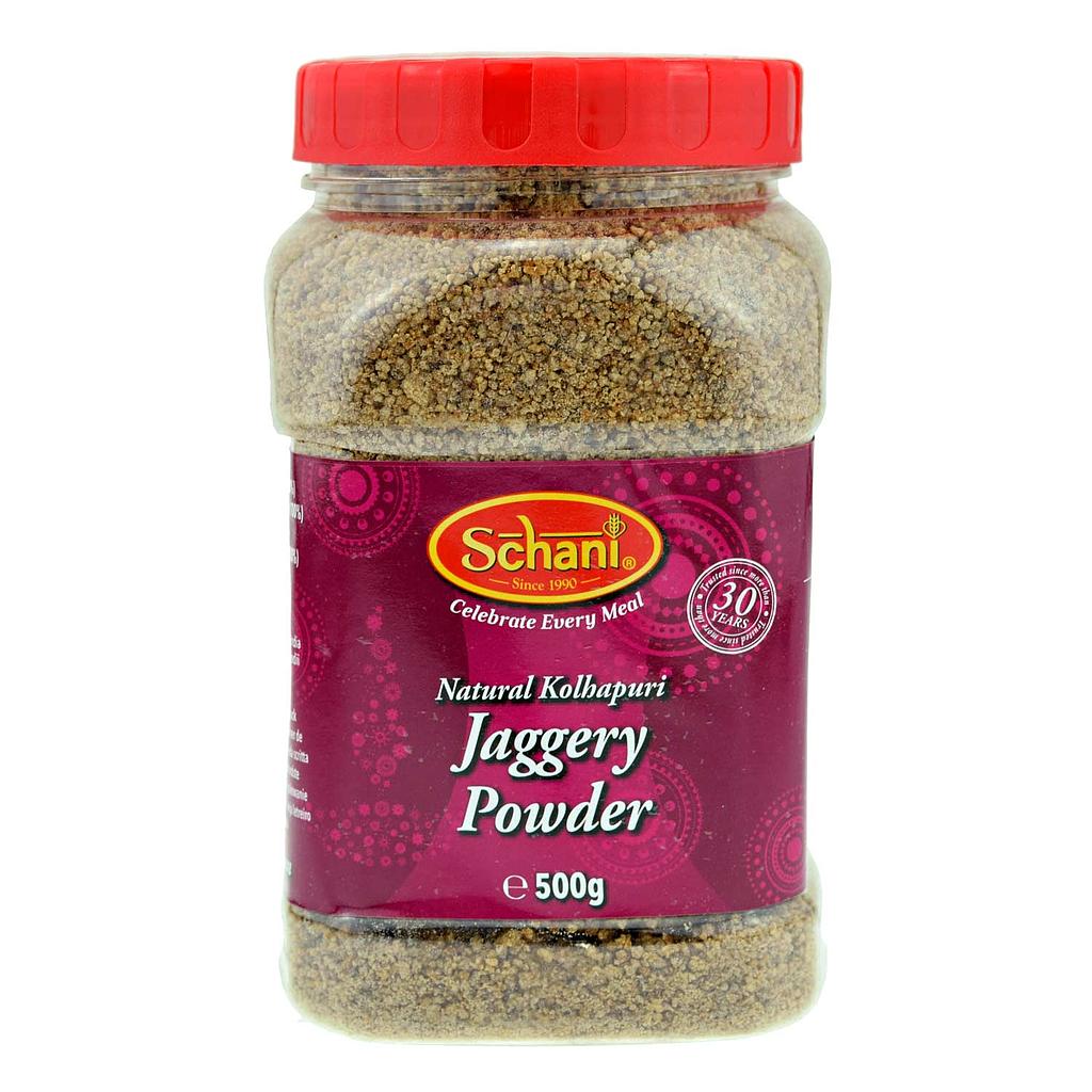 Schani Sucre de canne complet en poudre (Jaggery) en pot 500 g