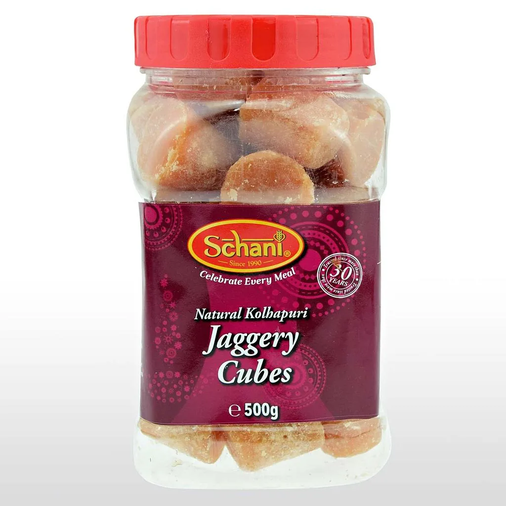Schani Panela en cubos (Jaggery Goor) en bote 1 kg