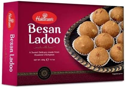 Haldiram Besan Ladoo 400 g – Bolinhas doces de farinha de grão-de-bico