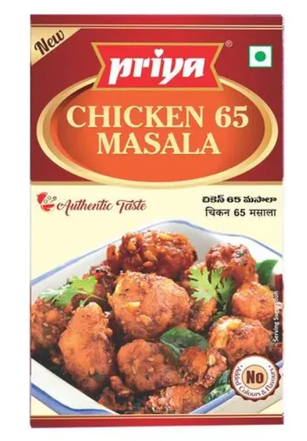 Priya Chicken 65 Masala Powder 50 g – Especiarias para frango frito picante