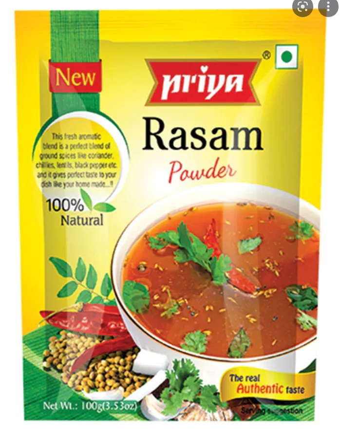 Priya Rasam Powder 100 g – Especias para sopa de tamarindo
