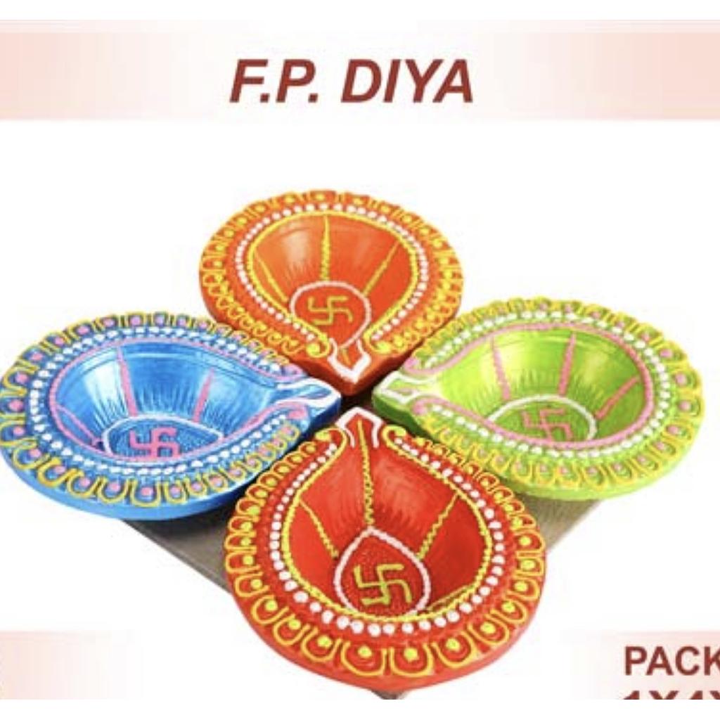 Diwali Diya F.P. conjunto de 4 pcs – Lamparinas decorativas
