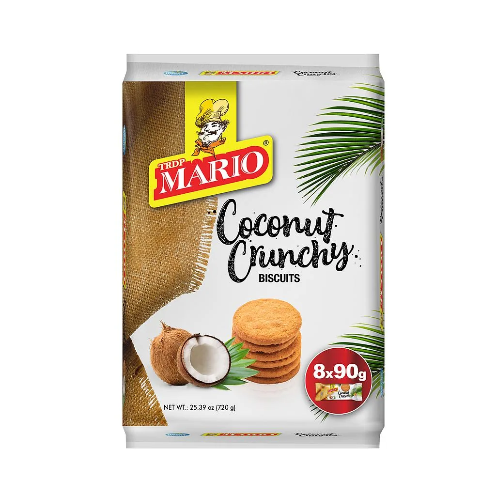 Mario Coconut Crunchy Biscuits 8 x 90 g – नारियल बिस्कुट