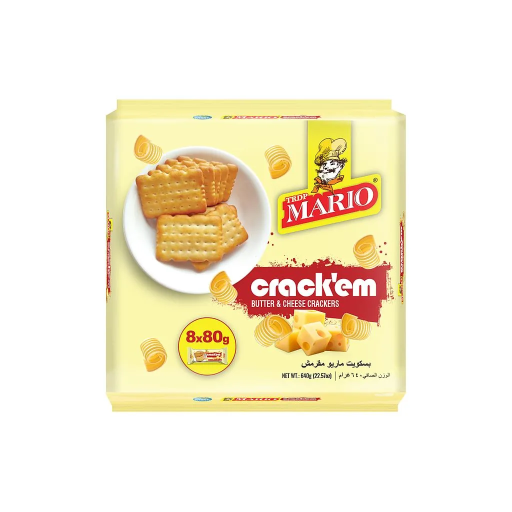 Mario Bolachas Crack'em 8 x 80 g