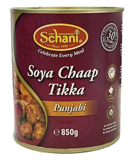 Schani Soya Chaap Punjabi 800 g – Brochetas de proteína de soja