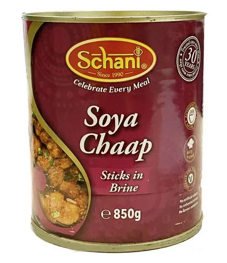 Schani Soya Chaap Plain 800 g – Soy Protein Skewers
