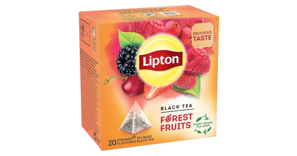 LIPTON BLACK TEA FOREST FRUITS PYD 20´S