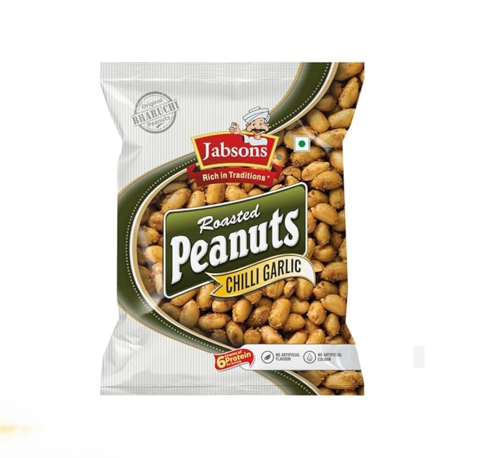 JABSONS ROASTED PEANUTS CHILLY GARLIC 140 G