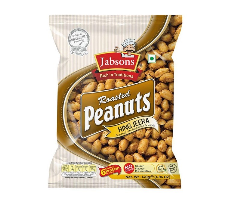 Jabsons Roasted Peanuts Hing Jeera 140 g – हींग जीरा मूंगफली