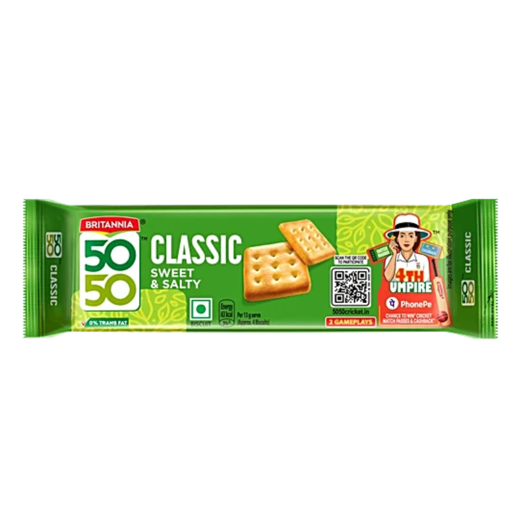 BRITANNIA BISCUIT 50-50 SWEET AND SALTY  62 G
