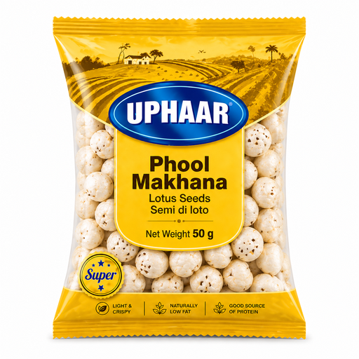 Uphaar Phool Makhana 50 g – Graines de lotus soufflées