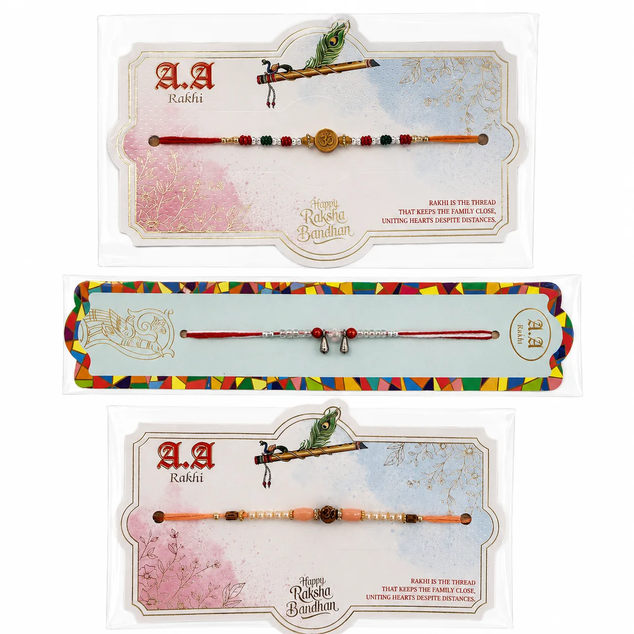 Fancy Rakhi 1 pcs n.º 1 – Pulsera de Raksha Bandhan