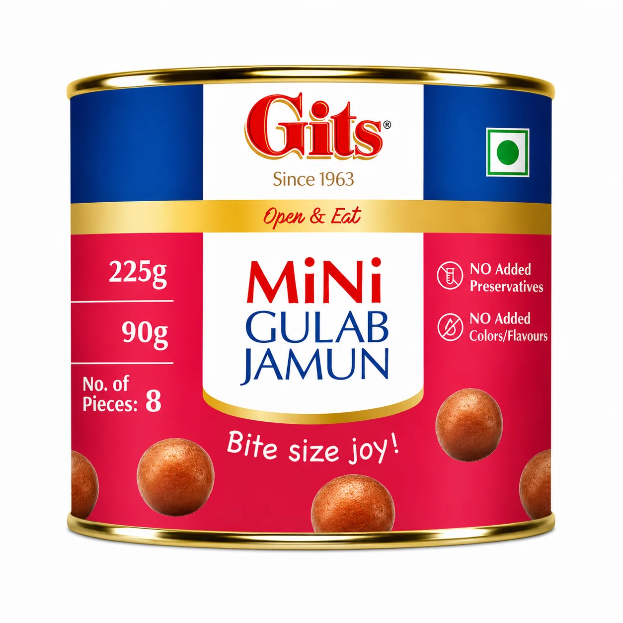 Gits Mini Gulab Jamun Tin 225 g