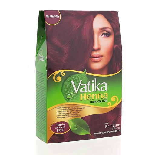 [20980] VATIKA HENNA HAIR COLOR- BRUGUNDY 60G