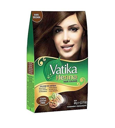 [20244] VATIKA HENNA HAIR COLOR DARK BROWN 60G