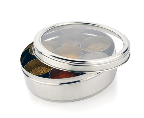 S/STEEL MASALA DABBA SEE THROUGH