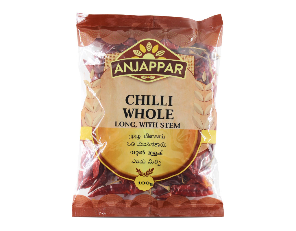 ANJAPPAR CHILLI WHOLE   100G