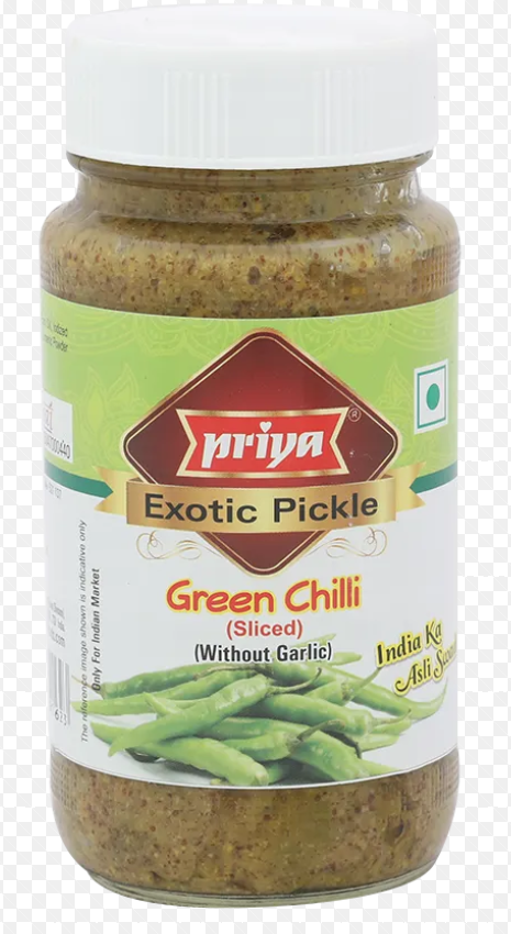 PRIYA PICKLE GREEN CHILLI SLICED 300G