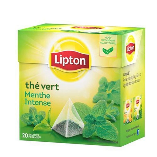LIPTON GREEN TEA INTENSE MINT  PYD 20´S